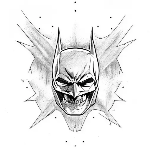 skull batman tattoo design idea