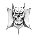 skull batman tattoo design idea