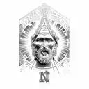 Notre Dame  touchdown Jesus  tattoo design idea