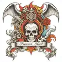 heaven vs hell tattoo design idea