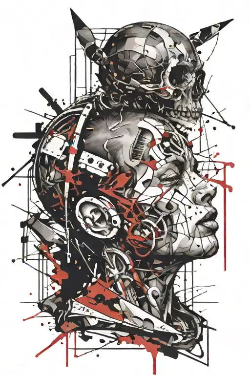 Arhanghel death, Child born baby boy tattoo design idea