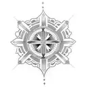 Elegant Orthodox cross tattoo design idea