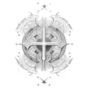 Elegant Orthodox cross tattoo design idea