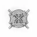 Elegant Orthodox cross tattoo design idea