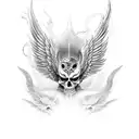 san miguel arcangel vs demonio tattoo design idea