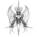 san miguel arcangel vs demonio tattoo design idea