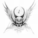 san miguel arcangel vs demonio tattoo design idea