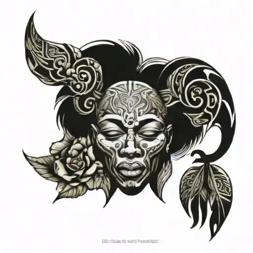 QOS Mandela patterns tattoo design idea