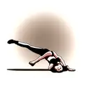 karare fighters, fighting in the dark with acrobatic movements  tattoo design idea