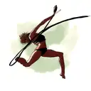 karare fighters, fighting in the dark with acrobatic movements  tattoo design idea