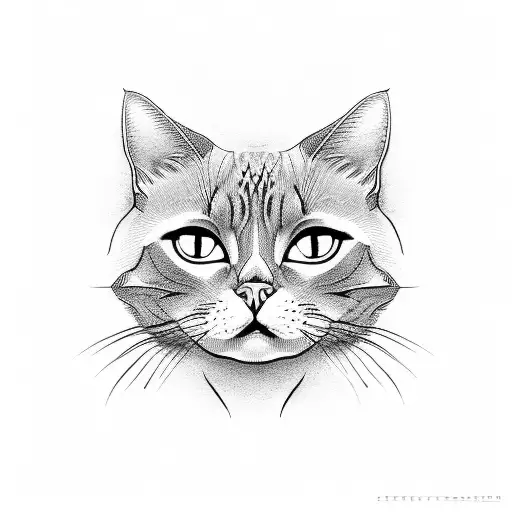 cat inside the box  tattoo design idea