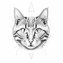 cat inside the box  tattoo design idea