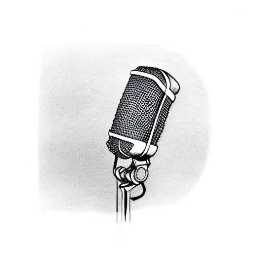 microphone  tattoo design idea