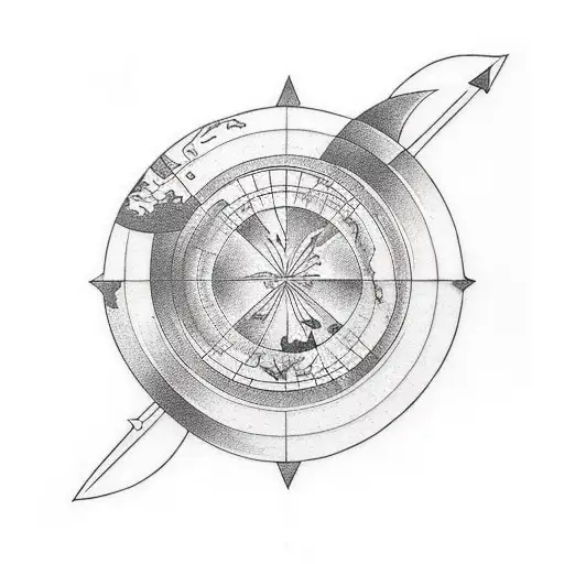 the world is 3 days old yesterday today tomorrow A straight line like an arrow or an infinity symbol or a round Yang sym tattoo design idea