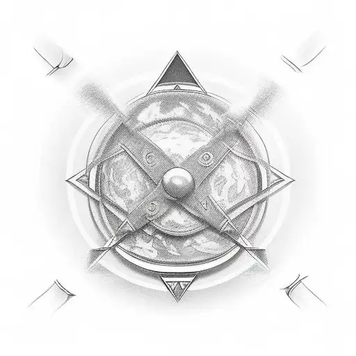 the world is 3 days old yesterday today tomorrow A straight line like an arrow or an infinity symbol or a round Yang sym tattoo design idea