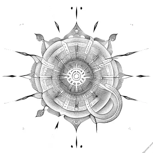 dharma circle tattoo design idea