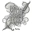 write "Mh, Ubi tu, ibi ego" tattoo design idea
