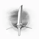 A wind turbine blade transformed into a sleek Ford car tattoo design idea