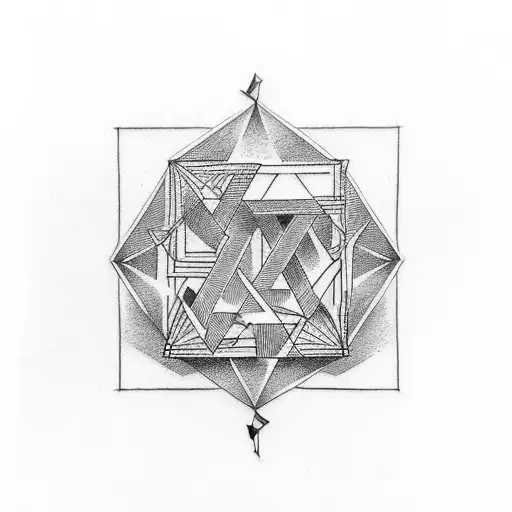penrose triangle tattoo design idea