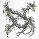 thick vines thorns tattoo design idea