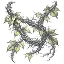 thick vines thorns tattoo design idea