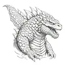 Godzilla tattoo design idea