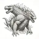 Godzilla tattoo design idea