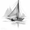 sailboat tattoo design idea