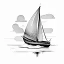 sailboat tattoo design idea