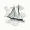 sailboat tattoo design idea