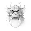 monk  tattoo design idea