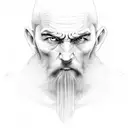 monk  tattoo design idea