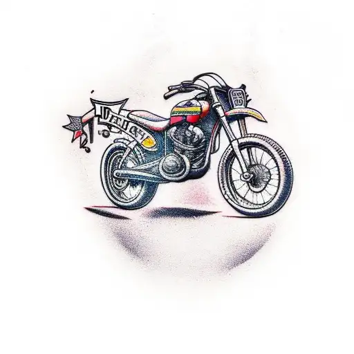 dirt bike tattoo design idea