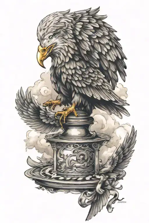 4 aces of the deck, the fall of Icarus from Greek mythology, eagle tattoo design idea