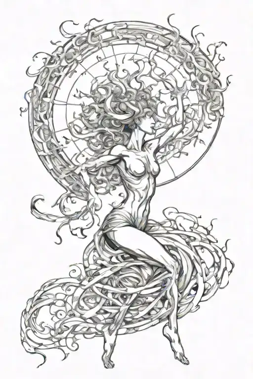 movement forward, rebirth, transformation tattoo design idea
