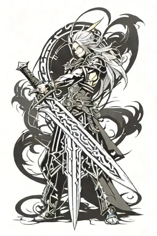 thunderfury blessed blade of the windseeker tattoo design idea