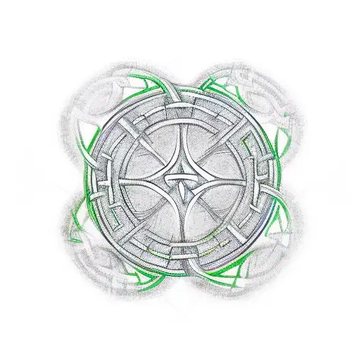 celtic Knot merge with celtic triquette tattoo design idea