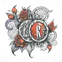 blood type and Rh factor tattoo design idea