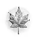Canadian maple leaf, bleeding rose, butterfly  tattoo design idea