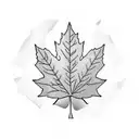Canadian maple leaf, bleeding rose, butterfly  tattoo design idea