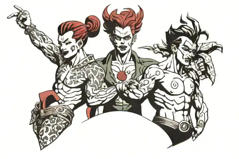 Hisoka, Itatchi, and Isaac Foster tattoo design idea