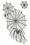 Spider Web sleeve tattoo design idea