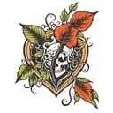 poison tree and broken heart  tattoo design idea