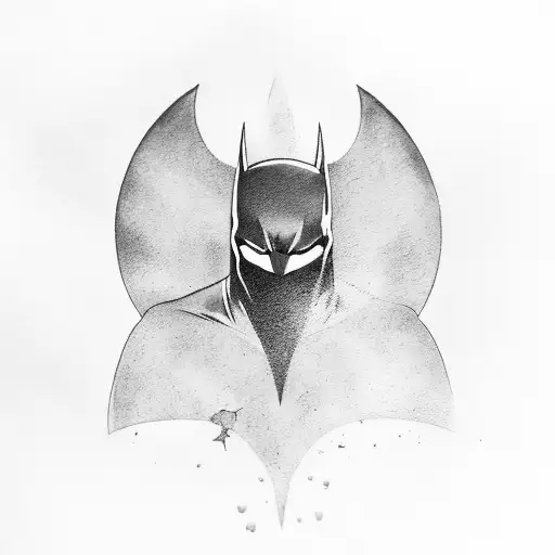  batman logo tattoo design idea