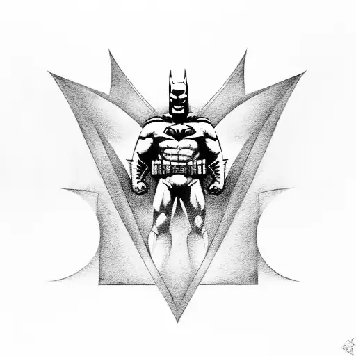 ben affleck's batman logo tattoo design idea