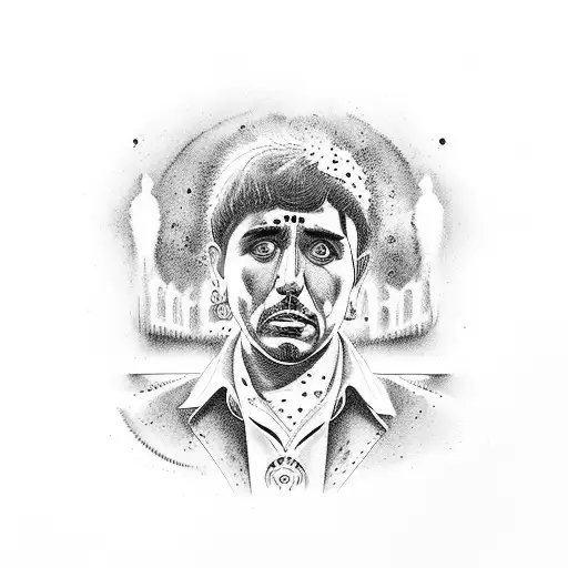 tony montana the world is yours tattoo design idea