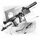 7.62 mm rounds linked together tattoo design idea