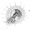 Peacock tattoo design idea