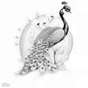 Peacock tattoo design idea