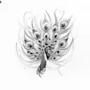 Peacock tattoo design idea